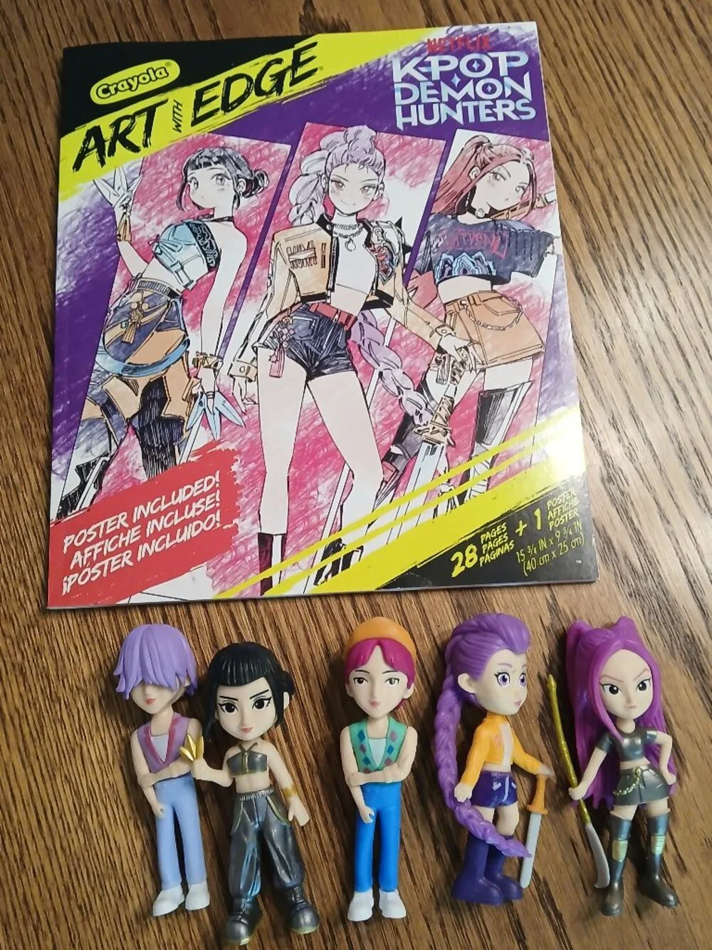 Brand new Crayola K-Pop Demon Hunters coloring book & figurines